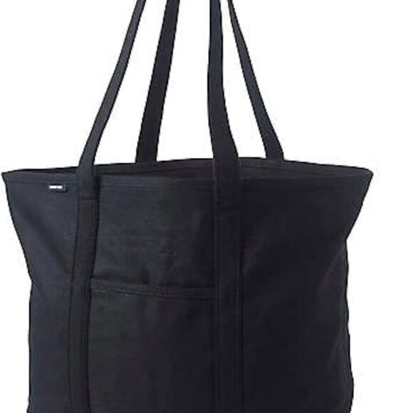 Land's End Tote Canvas embroidered zipper long handle embroidered dinosaur L - Picture 10 of 12